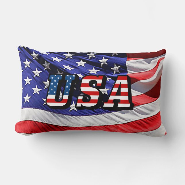 Estados Unidos - Cojín decorativo de la bandera es (Anverso)