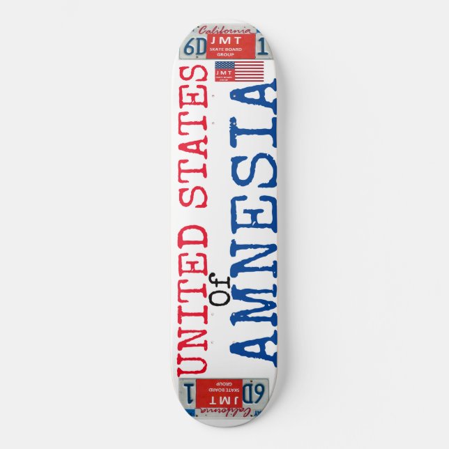 ESTADOS UNIDOS DE AMNESIA 8 1/2" Deck de monopatín (Anverso)