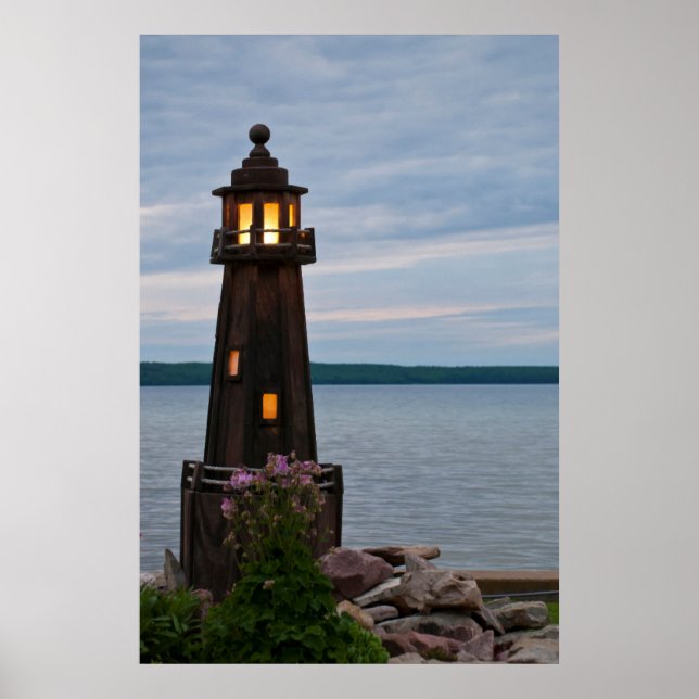 Estados Unidos, Michigan. Faro de decoración de ya (Frente)