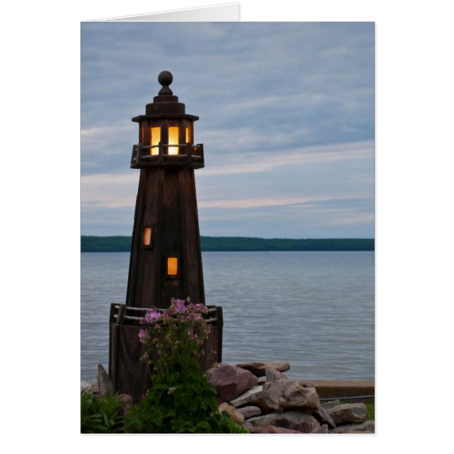 Estados Unidos, Michigan. Faro de decoración de ya (Frente)