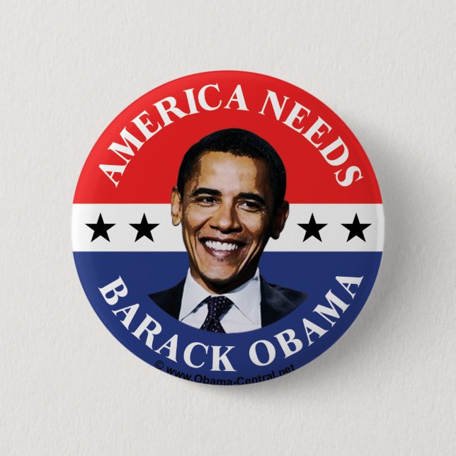 Estados Unidos necesita el botón Barack Obama (Anverso)