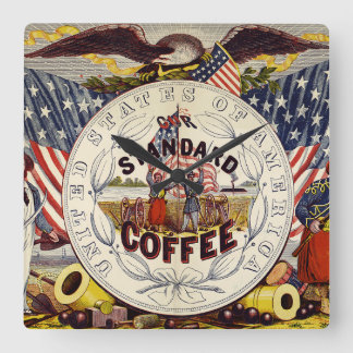 Estados Unidos Nuestro Reloj de Pared Cuadrado de 