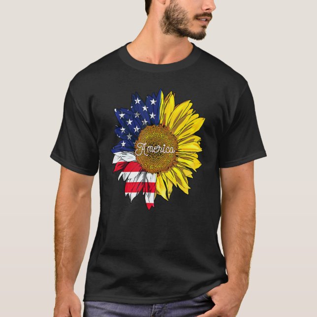 Estados Unidos Patriótico Girasol Top Farm Decor 4 (Anverso)