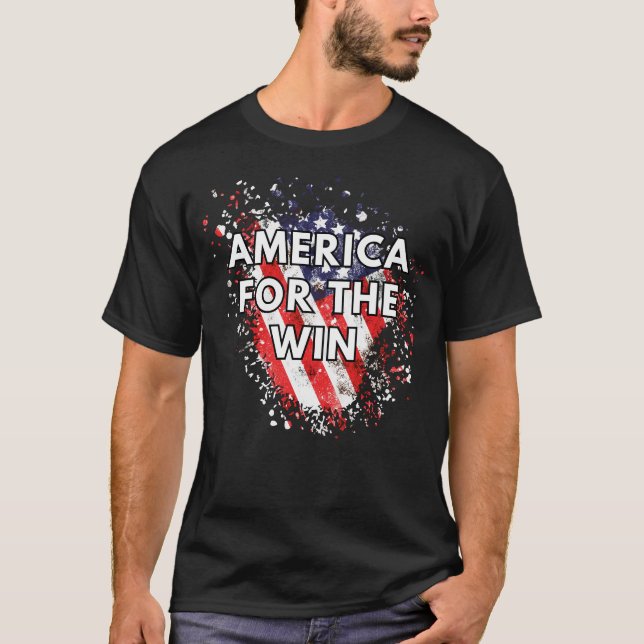 Estados Unidos Por La Victoria - Camiseta Patrióti (Anverso)