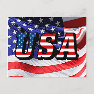 Estados Unidos: postal de la bandera estadounidens