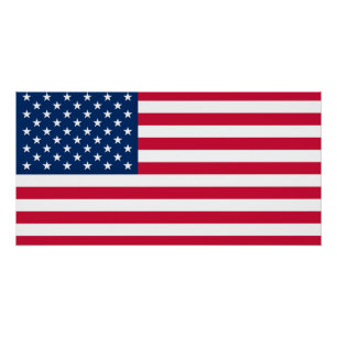 Estados Unidos: Poster de la bandera estadounidens