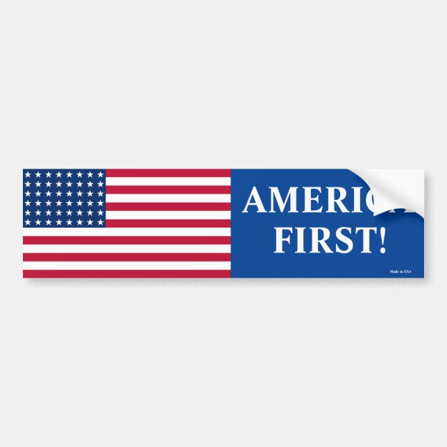 Estados Unidos primero pegatina de parachoques (Frente)