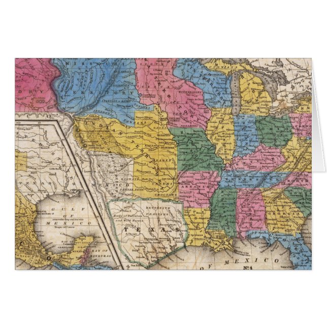 Estados Unidos Texas México y Guatemala (Anverso (Horizontal))