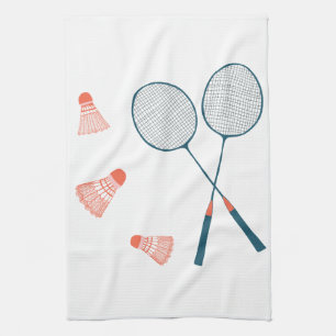 Estafa de bádminton y toalla de cocina birdy