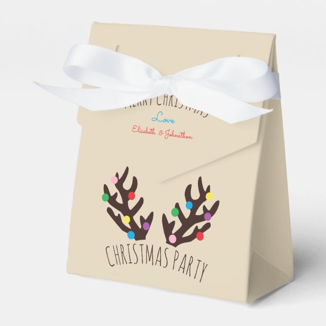 Estafadores de renos festivos, caja de Navidades a (Front Side)