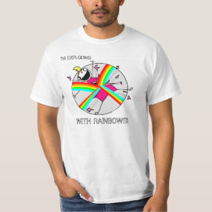 Estallido con la camiseta de los arco iris