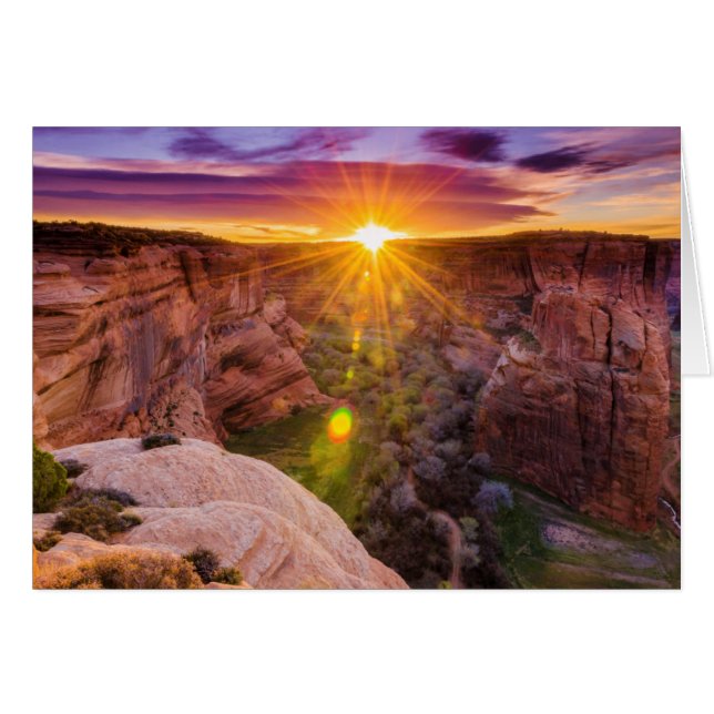 Estallido de sol en Canyon de Chelly, AZ (Anverso (Horizontal))