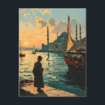 Estambul: La Mezquita Azul y la postal de la época<br><div class="desc">"Embarque en un viaje visual a través de Estambul con nuestra tarjeta postal antigua mostrando el majestuoso río Bósforo y la icónica Mezquita Azul. El encanto atemporal de esta escena capta la fusión de Oriente y Occidente, donde la elegancia arquitectónica de la Mezquita Azul se refleja en las tranquilas aguas...</div>