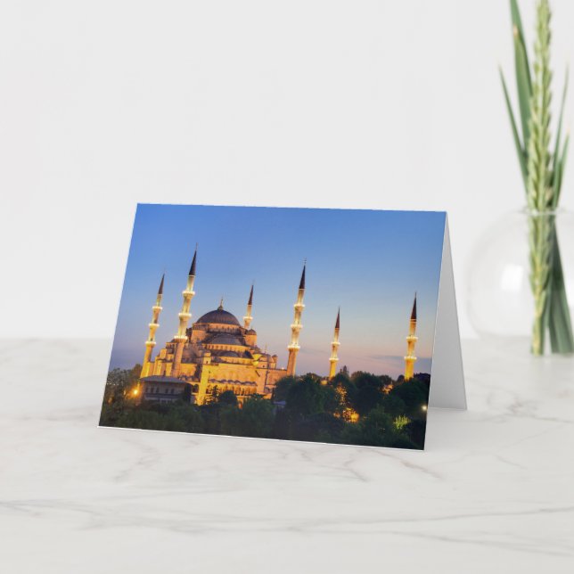 Estambul - tarjeta de felicitación de la mezquita (Anverso)