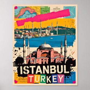 Estambul Turquía Hagia Sophia Arte Pop Retro Viaje