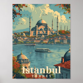 Estambul Turquía Ilustracion de viajes por arte vi