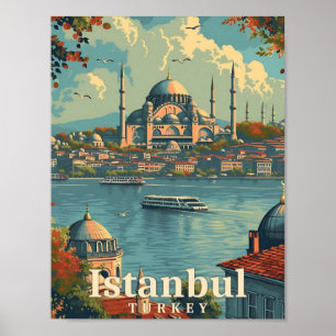 Estambul Turquía Ilustracion de viajes por arte vi