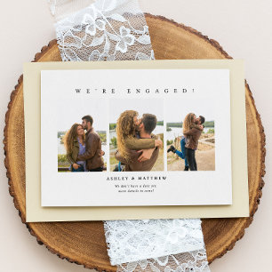 Estamos Anuncio de Compromiso Minimalista de Fotos