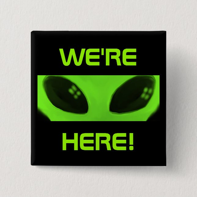 ¡Estamos aquí! botón (Anverso)