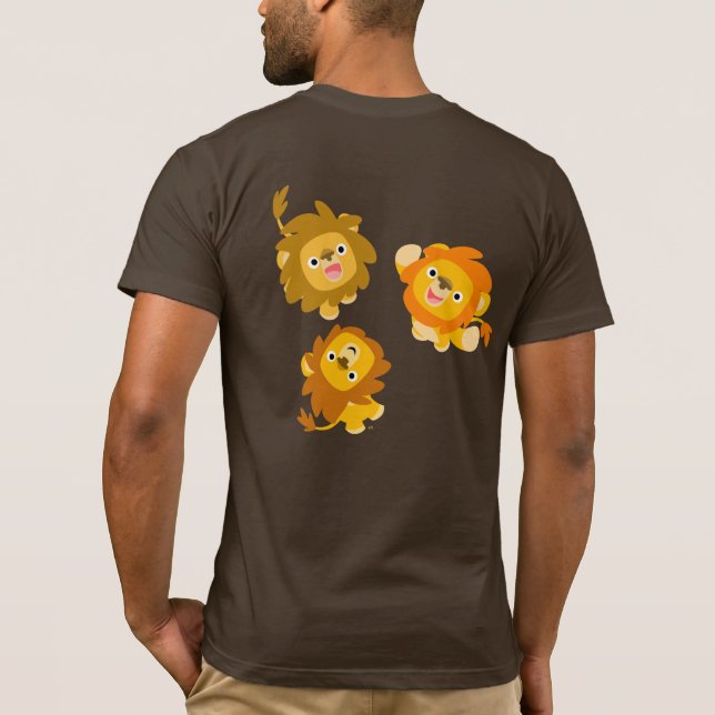 "¡Estamos aquí!" Camiseta de leones Personalizado  (Reverso)