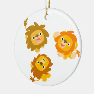 "¡Estamos aquí!" Ornamento de Leones Personalizado