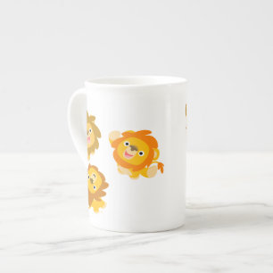 "¡Estamos aquí!!" Taza de porcelana de leones de d