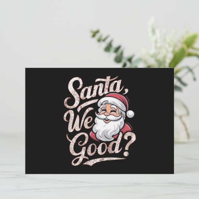 ¿Estamos bien, Santa? Navidad infantil divertida (Anverso de pie)