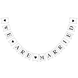 Estamos Casados Con La Bandera De Bunting Rústica 