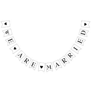 Estamos Casados Con La Bandera De Bunting Rústica