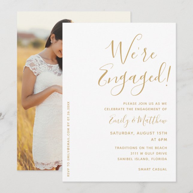 Estamos comprometidos con la fiesta de compromiso  (Anverso / Reverso)