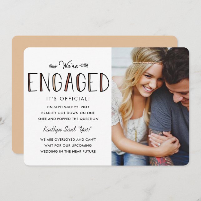 Estamos comprometidos | Invitación de compromiso (Anverso / Reverso)