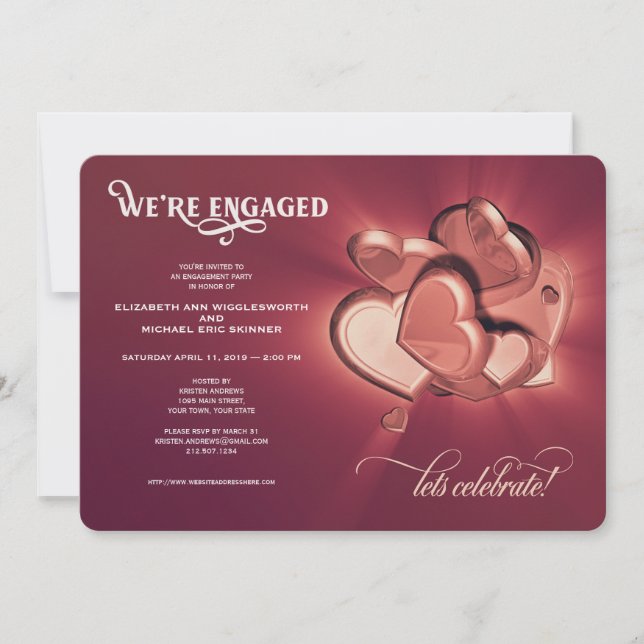 Estamos comprometidos, Rosa Invitación de Corazone (Anverso)