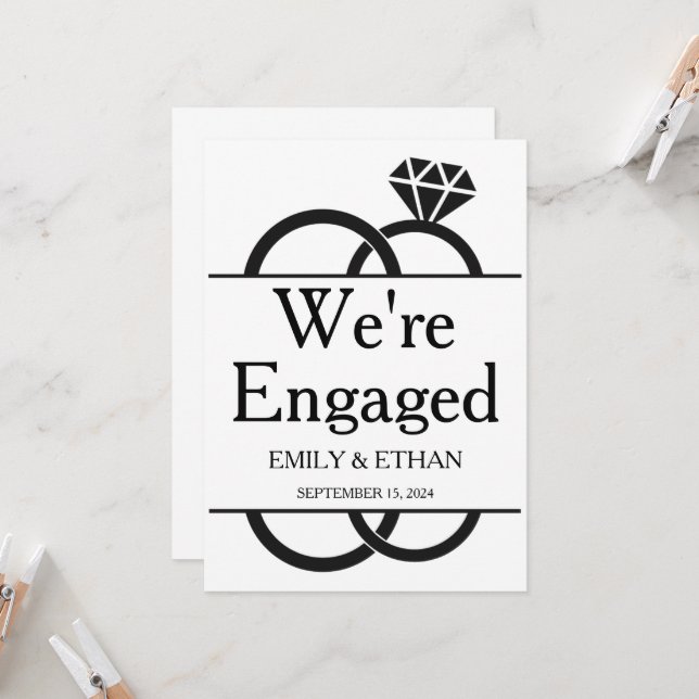 Estamos comprometidos tarjetas de invitación de co (Anverso/Reverso In Situ)