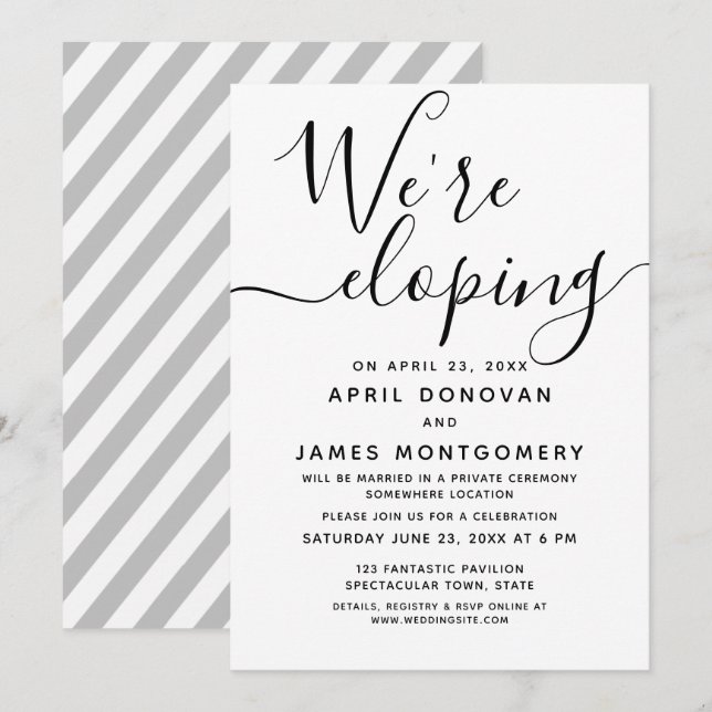 Estamos eligiendo la invitación a la boda de la ti (Anverso / Reverso)