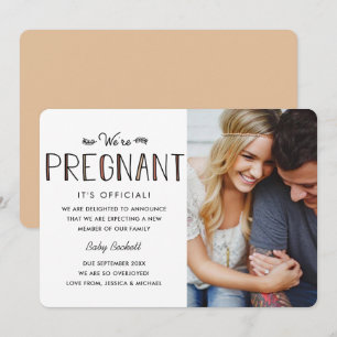 Estamos embarazadas   Invitación de embarazo