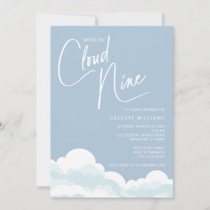 Estamos en la invitación de Baby Shower Cloud Nuev