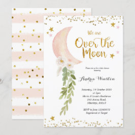 Estamos en la luna Invitación de Baby Shower