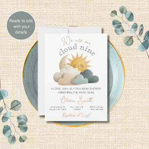 Estamos en la Nube Nueve Invitación para Baby Show