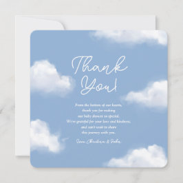 Estamos en la tarjeta de agradecimiento de Baby Sh