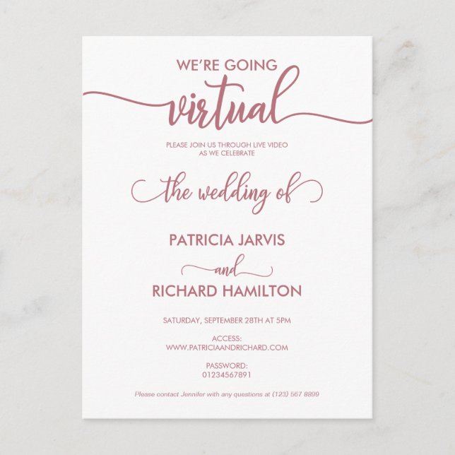 Estamos Haciendo Virtual Invitación de Boda en Lín (Anverso)