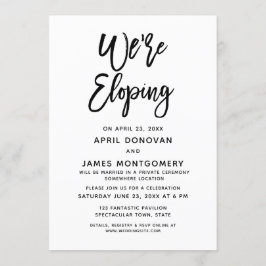 Estamos huyendo Tipografía de pincel Invitación de
