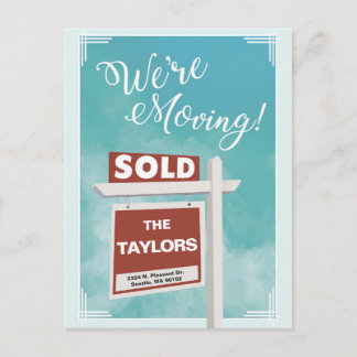 Estamos moviendo la tarjeta postal de Invitación d