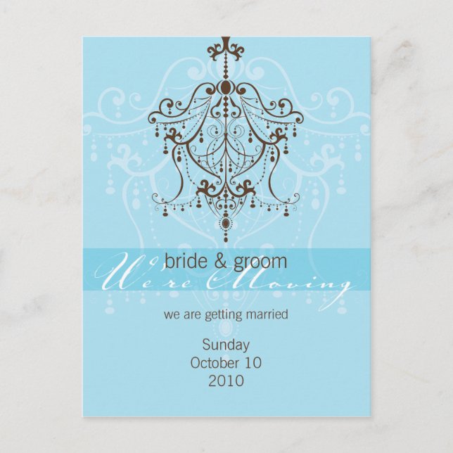 ESTAMOS MOVIENDO POSTAL :: lámpara de araña (Anverso)