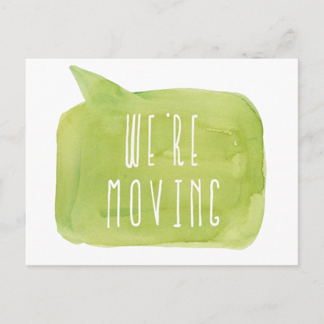 Estamos mudando la nueva tarjeta postal de fotos d (Anverso)