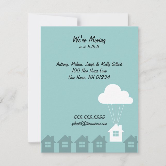 Estamos mudando tarjetas de anuncio (Anverso)