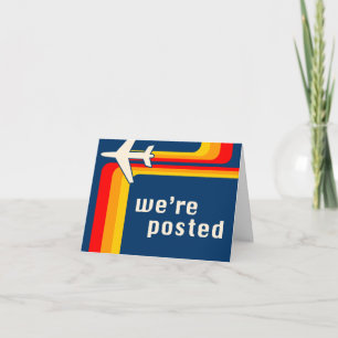 estamos posteados invitación : avión retro