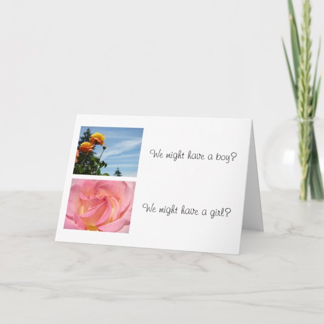 ¡Estamos teniendo un bebé! Tarjetas de Anuncio Niñ (Anverso)