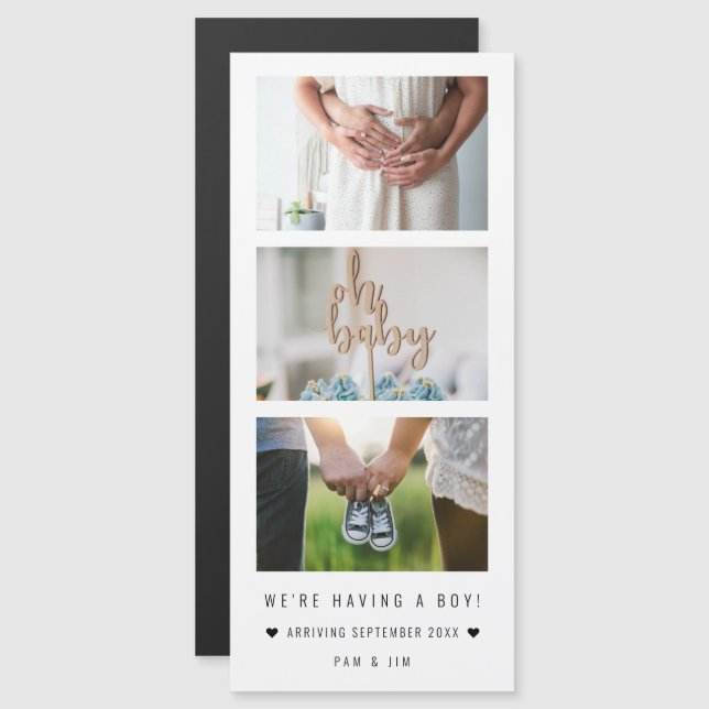 "¡Estamos teniendo un niño!" Fotos de la Invitació (Anverso/Reverso)