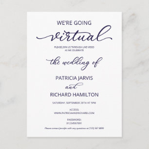Estamos yendo virtual Invitación de boda en línea