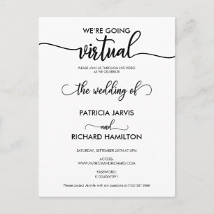 Estamos yendo virtual Invitación de boda en línea